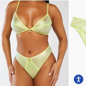 Savage X iridescent bralette and panty set